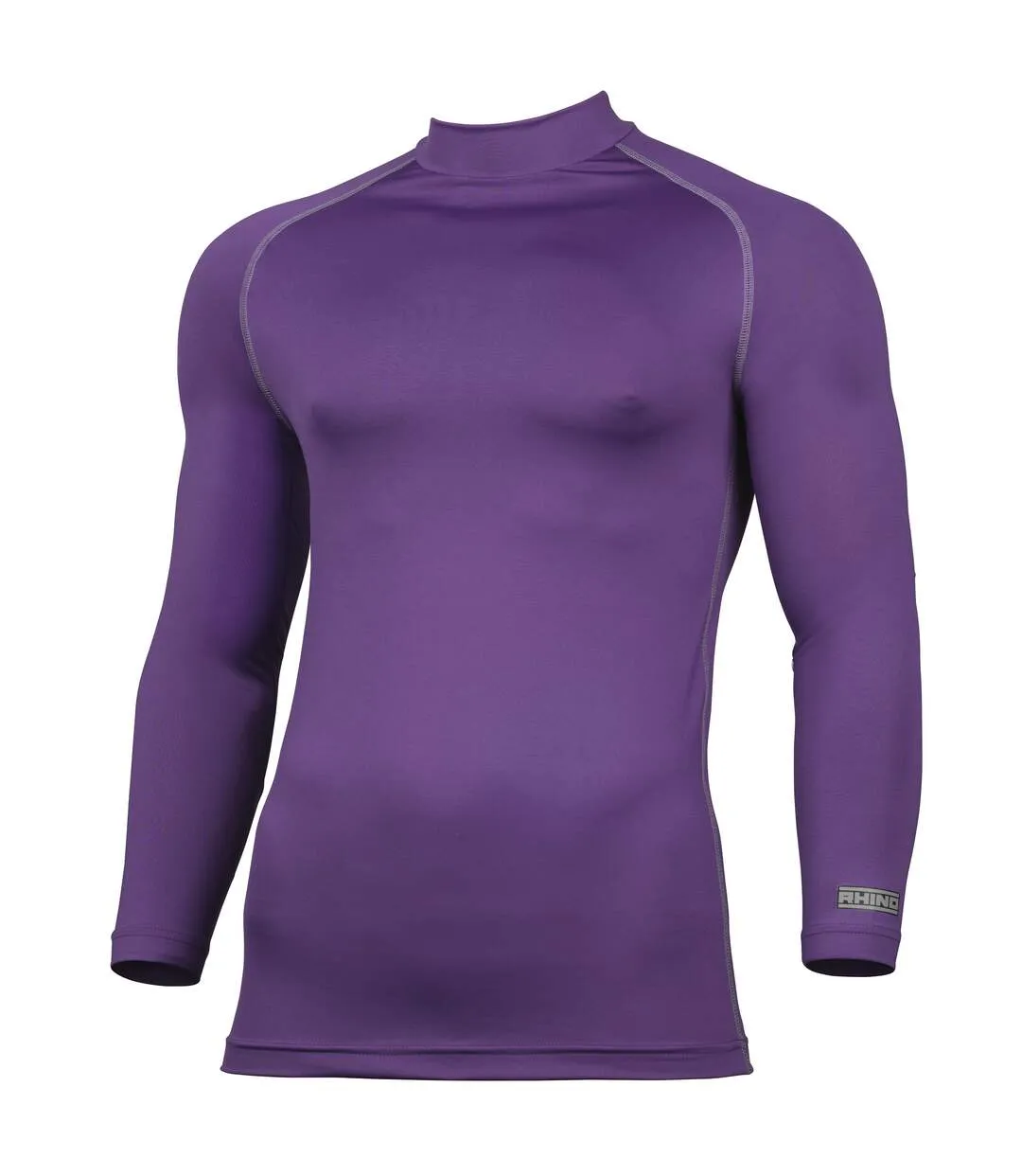 Mens Thermal Underwear Long Sleeve Base Layer Vest Top in Purple