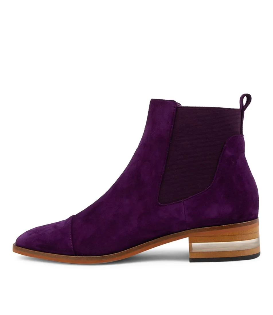 MIDAS Foro Purple Suede Ankle Boots