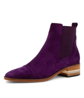 MIDAS Foro Purple Suede Ankle Boots