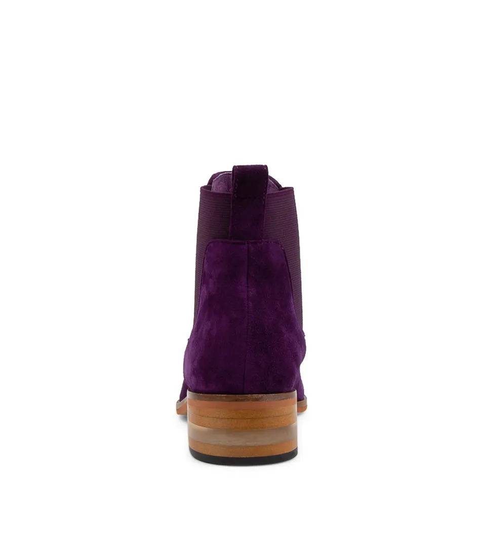 MIDAS Foro Purple Suede Ankle Boots