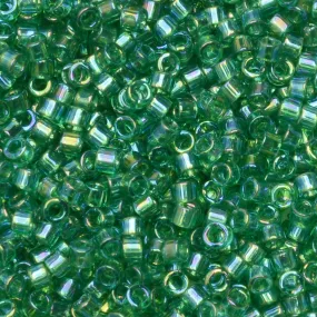 Miyuki Delica 11/0 Transparent Green AB #152 Seed Beads (2.5 Tube)