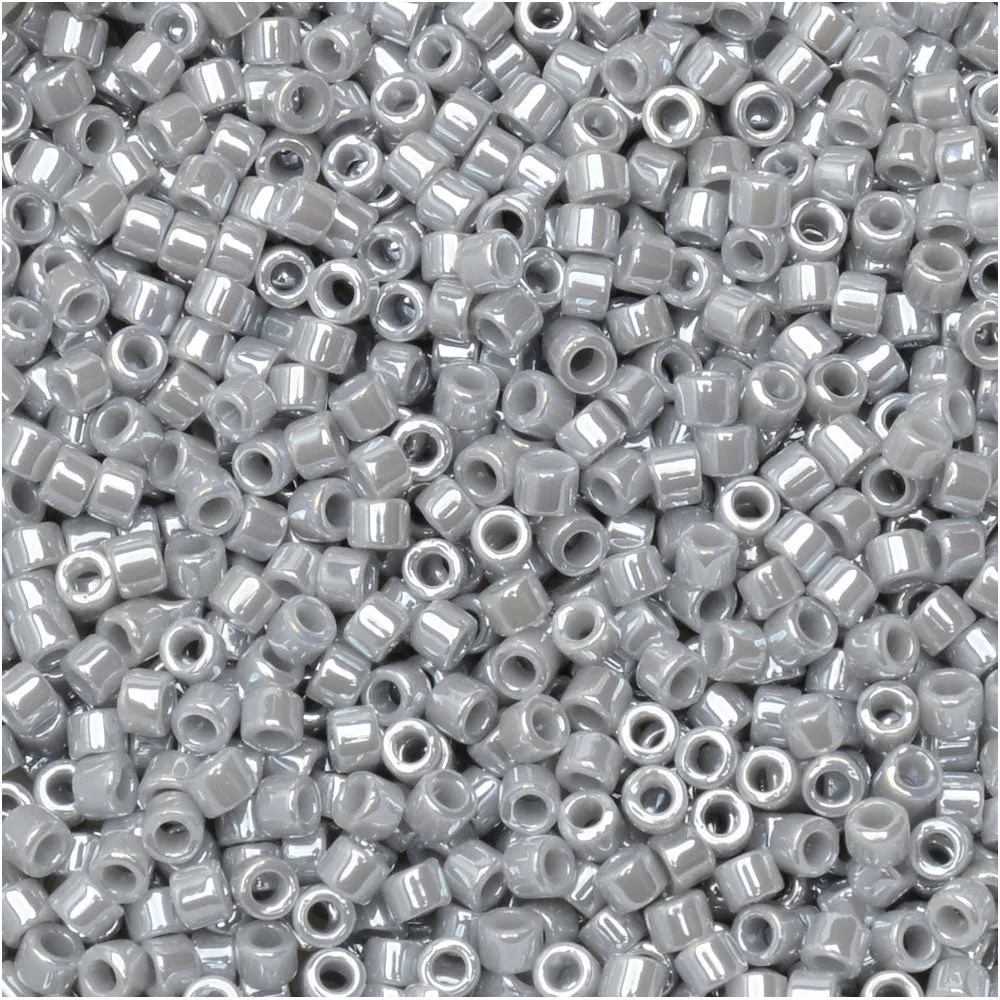 Miyuki Delica 11/0 Opaque Ghost Gray Luster #1570 Seed Beads (2.5 Tube)