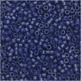 Miyuki Delica 11/0 Duracoat Navy Blue Matte Opaque Dyed #2143 Seed Beads (2.5 Tube)