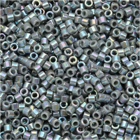 Miyuki Delica 11/0 Opaque Gray AB DB168 Seed Beads (2.5 Tube)