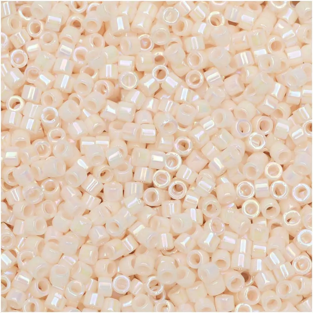 Miyuki Delica Seed Beads 11/0 Opaque Bisque White AB