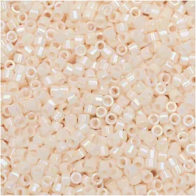 Miyuki Delica Seed Beads 11/0 Opaque Bisque White AB