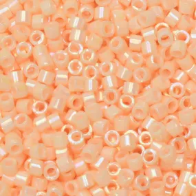 Miyuki Delica Seed Beads Opaque Light Peach AB 11/0 Size 7.2 Gram Tube