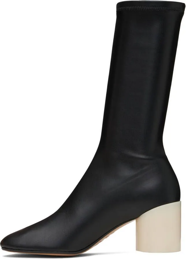 MM6 Maison Margiela Faux-Leather Black Boots