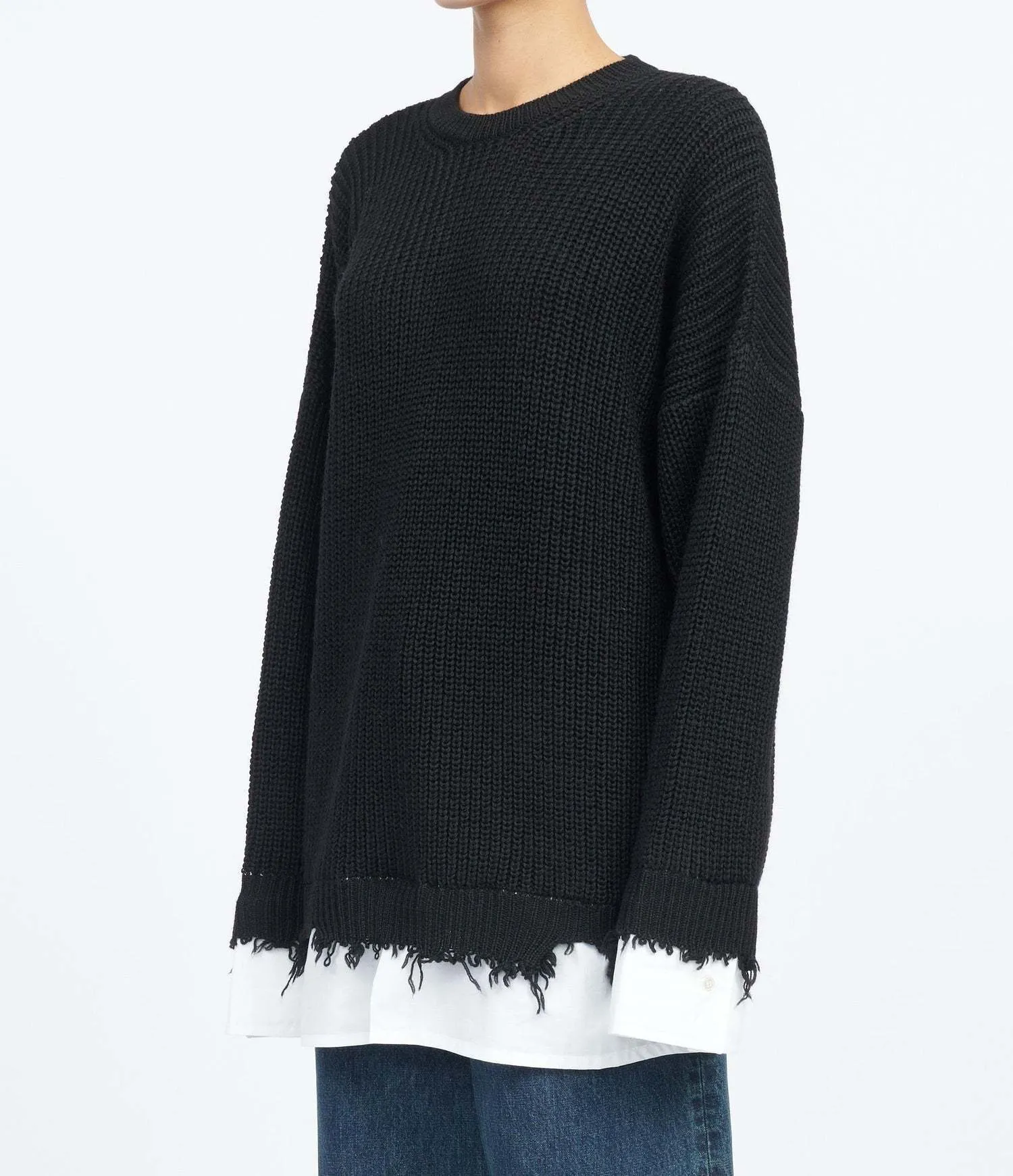 MM6 Maison Margiela | Casual Wool Long Sleeves Plain V-neck & Crew neck