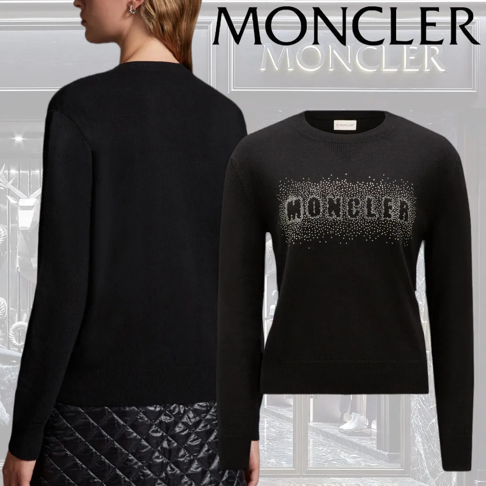 Stylish Wool Crew Neck Long Sleeves by MONCLER