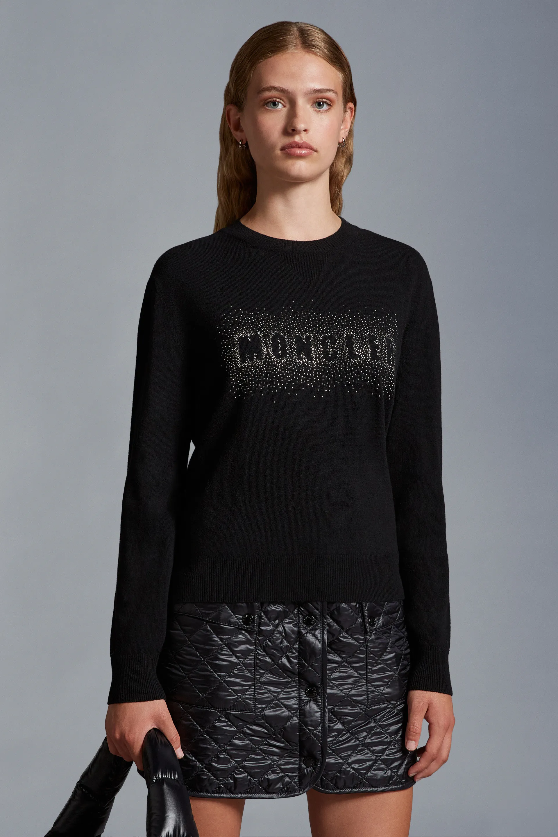 Stylish Wool Crew Neck Long Sleeves by MONCLER