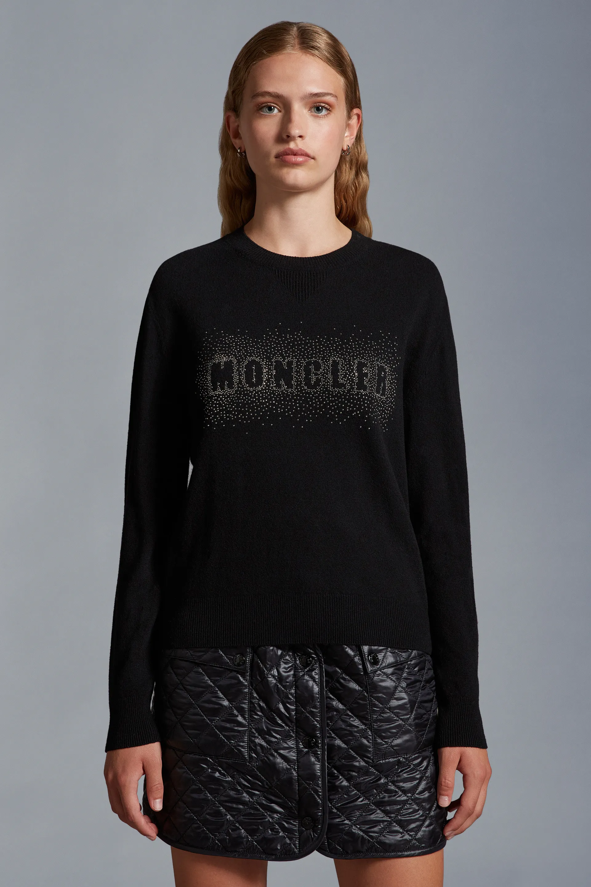 Stylish Wool Crew Neck Long Sleeves by MONCLER