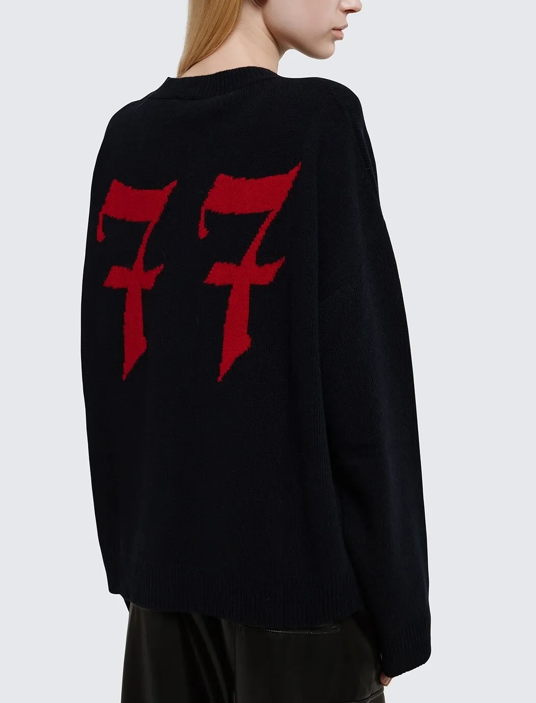 Wool Office Style Logo Crew Neck Casual Style MSGM