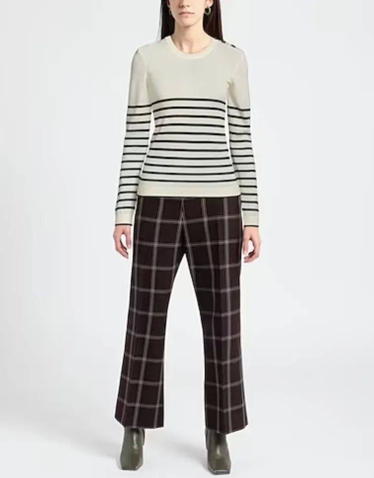 Stripes Casual Wool U-Neck Long Sleeve Party N21 numero ventuno