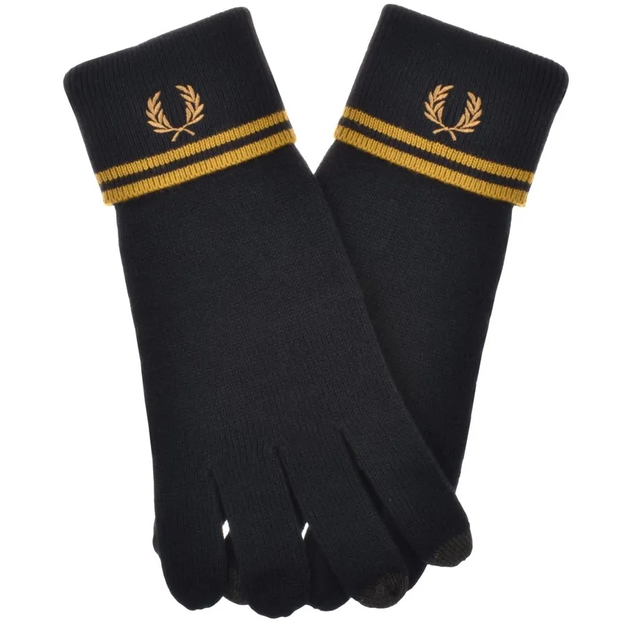 Navy Fred Perry Merino Wool Gloves