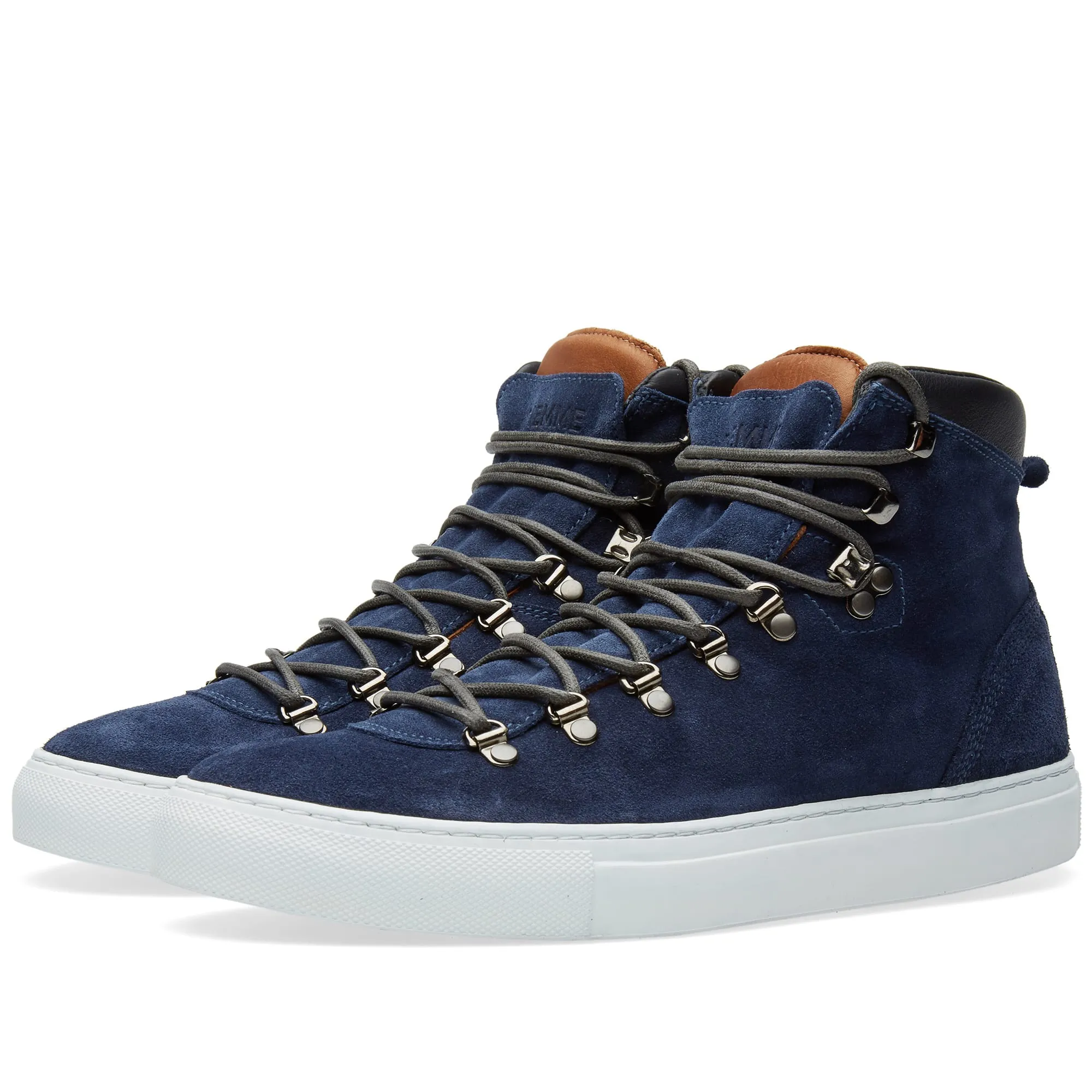 Navy Velour Suede Marostica Mid by Diemme