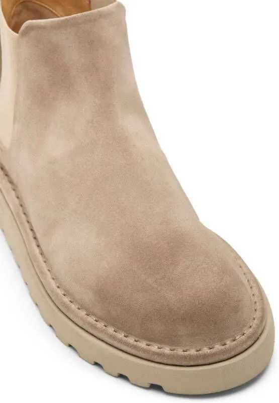 Neutrals Panelled Suede Ankle Boots by Marsèll