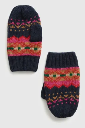 Organic Cotton Black Mittens