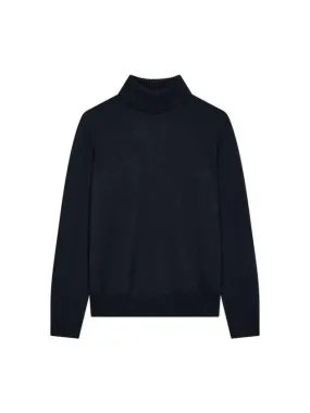 Men's Long Sleeve Wool Turtleneck Knit - Navy Blue - Overseas Station Season Big Chance 8 18 - 270417