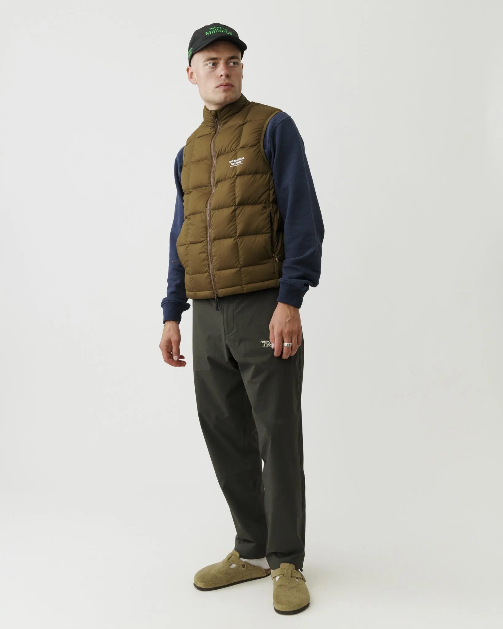 Pas Normal Studios Army Brown Off-Race Down Vest