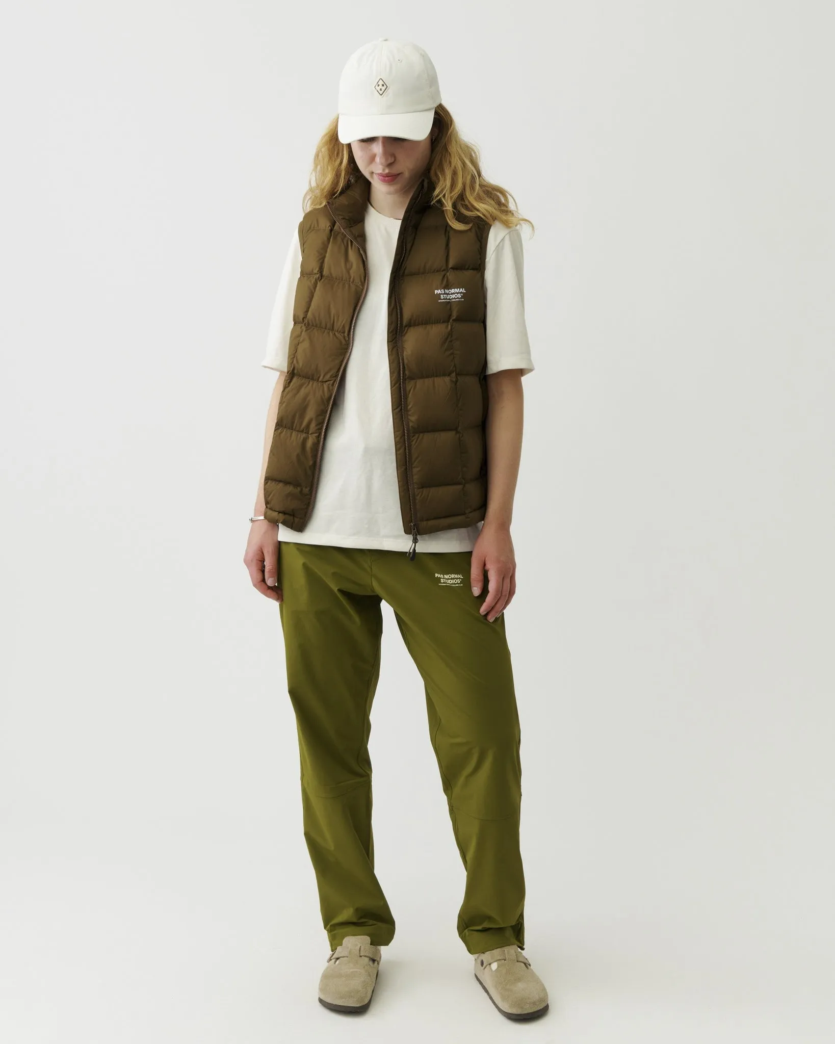 Pas Normal Studios Army Brown Off-Race Down Vest