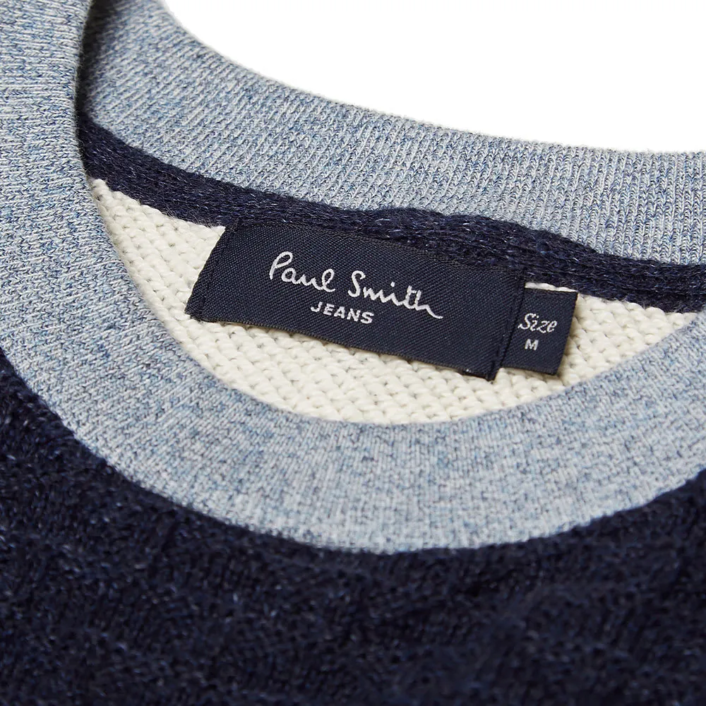 Raglan Sleeve Navy Knit Sweater