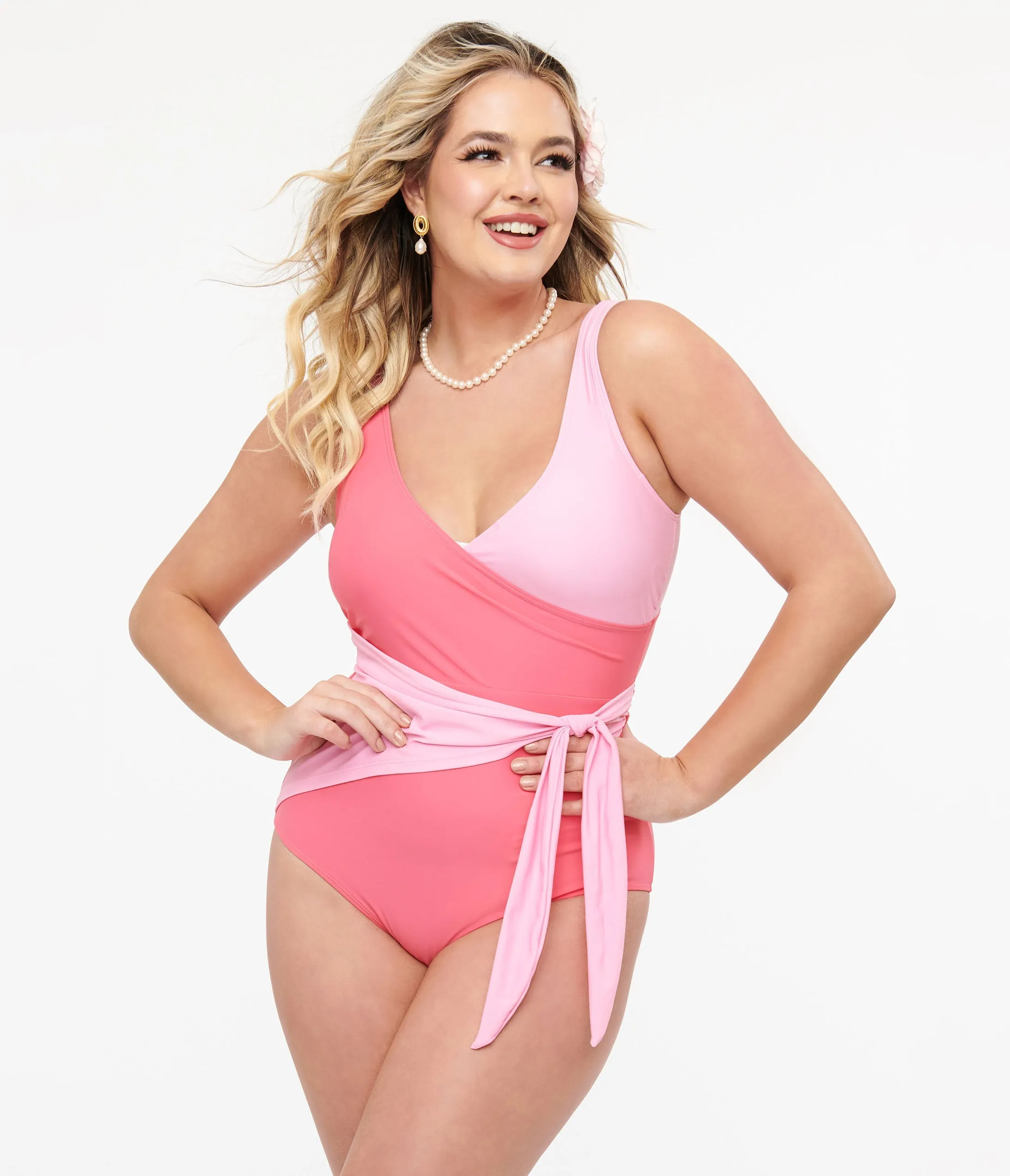 Pink Wrap Palm Beach Swimsuit