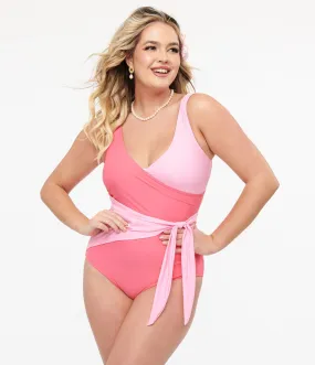 Pink Wrap Palm Beach Swimsuit