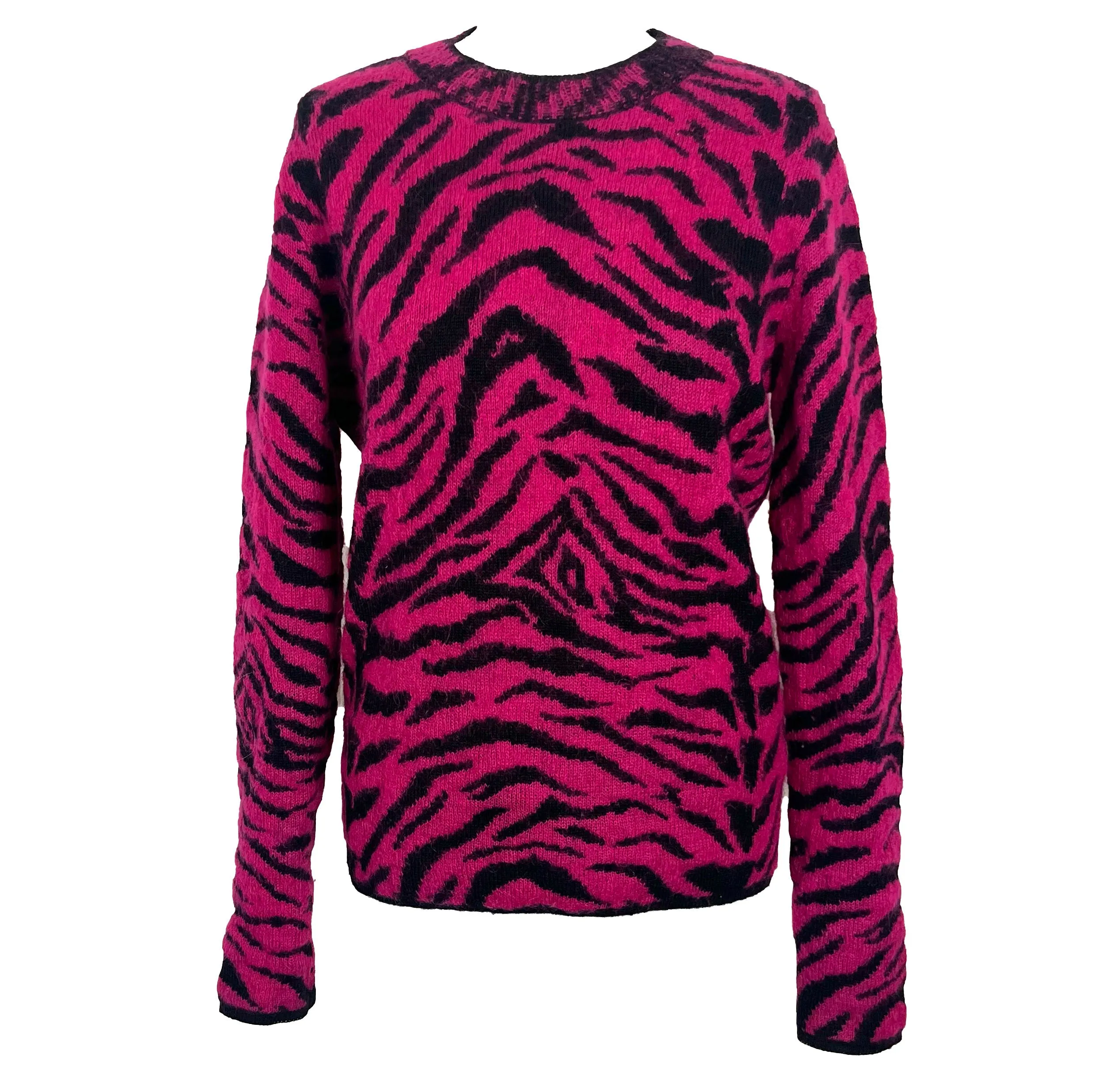 Pink Zebra Print Mohair Jumper