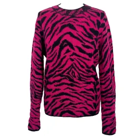 Pink Zebra Print Mohair Jumper