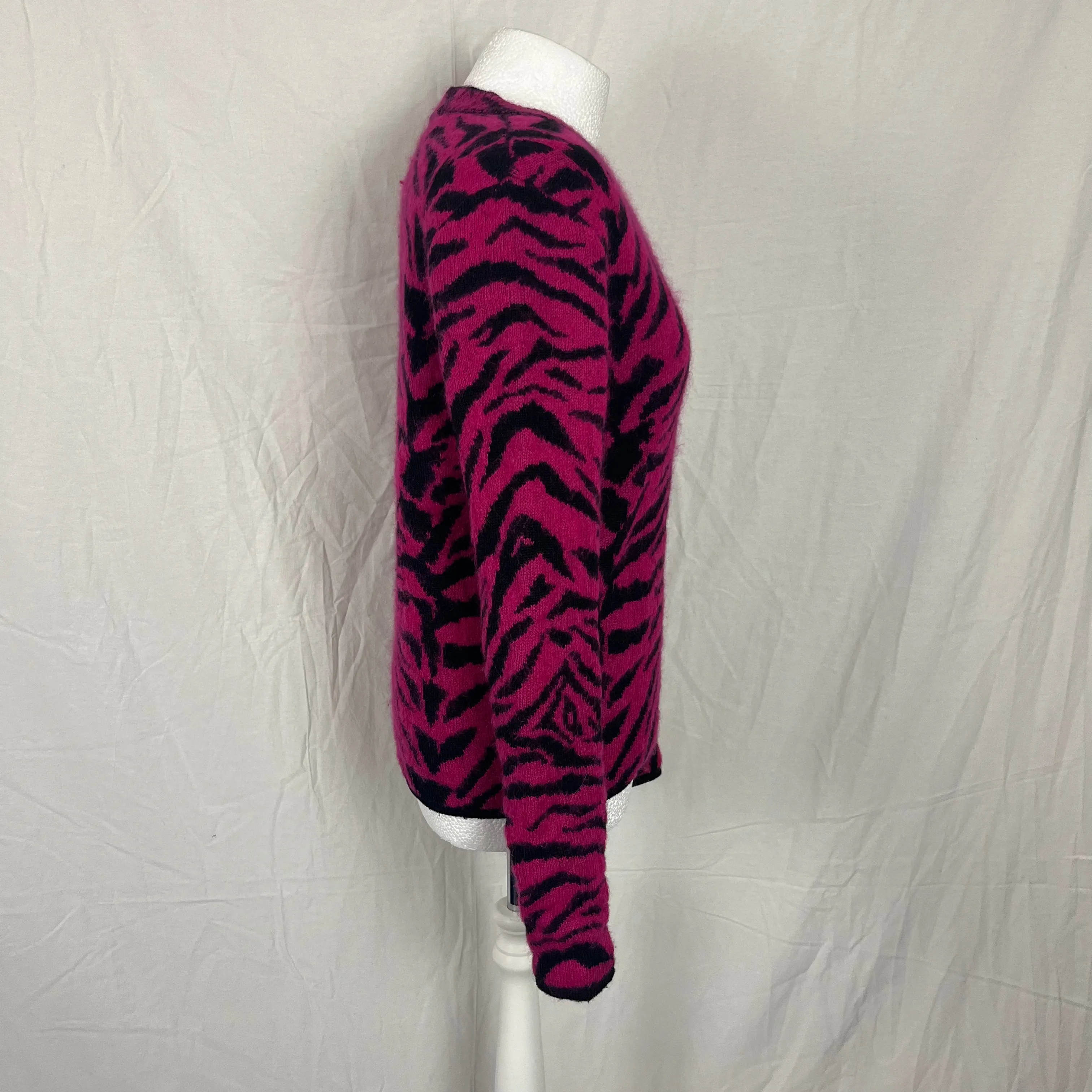 Pink Zebra Print Mohair Jumper