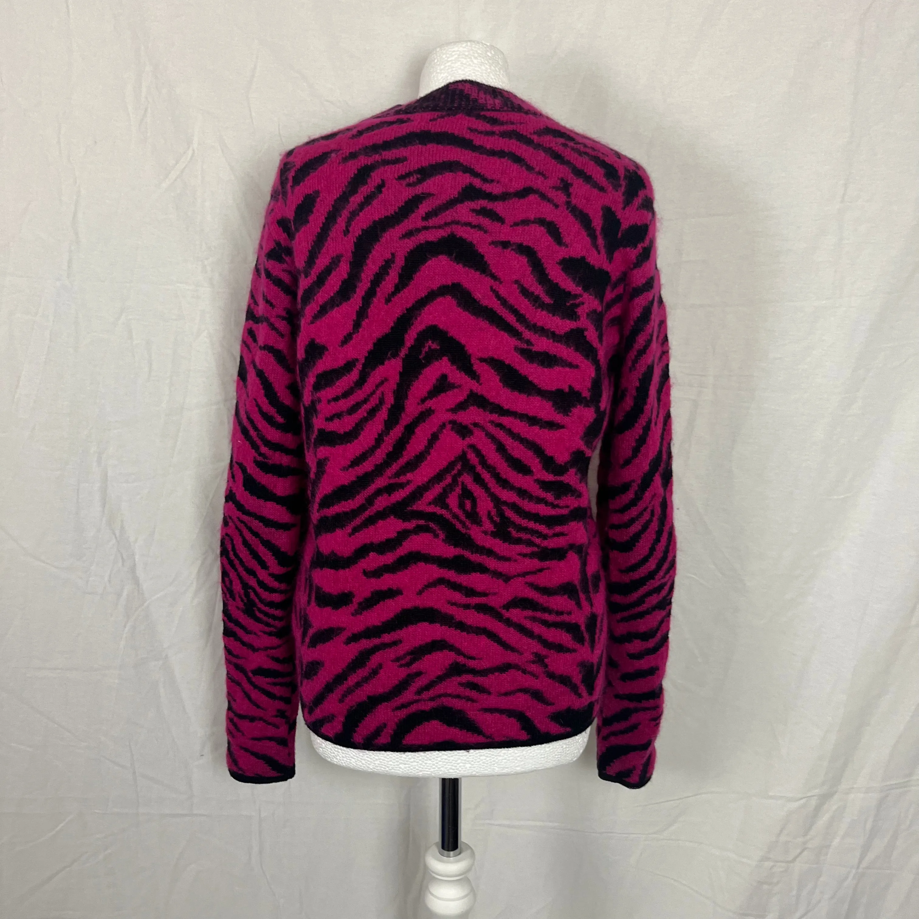 Pink Zebra Print Mohair Jumper