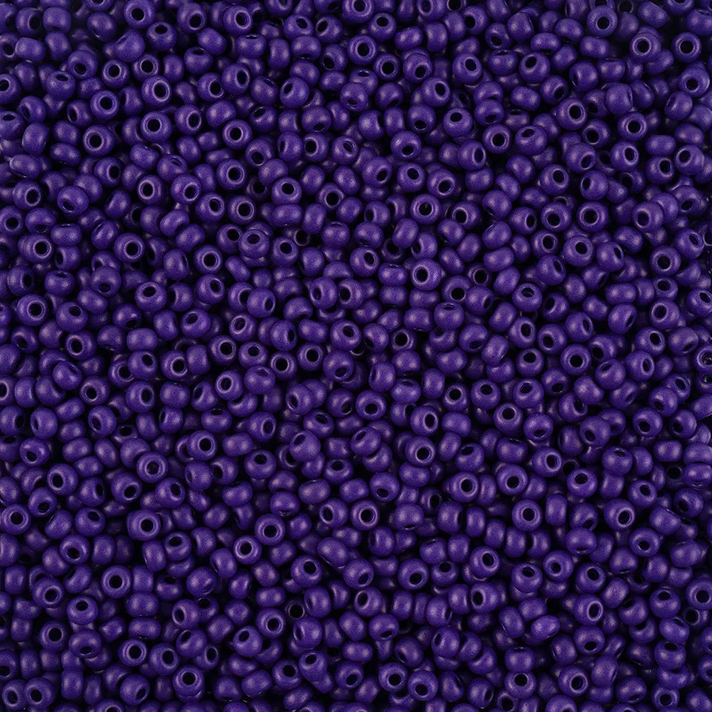 Preciosa Czech Glass, 8/0 Round Seed Bead, Terra Intensive Purple - Matte 1 Tube