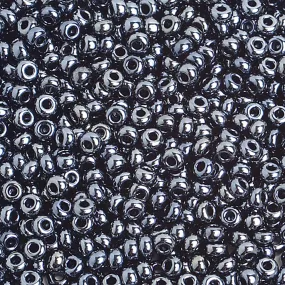 Preciosa Czech Glass, 8/0 Seed Bead, Metallic Gunmetal 1 Tube