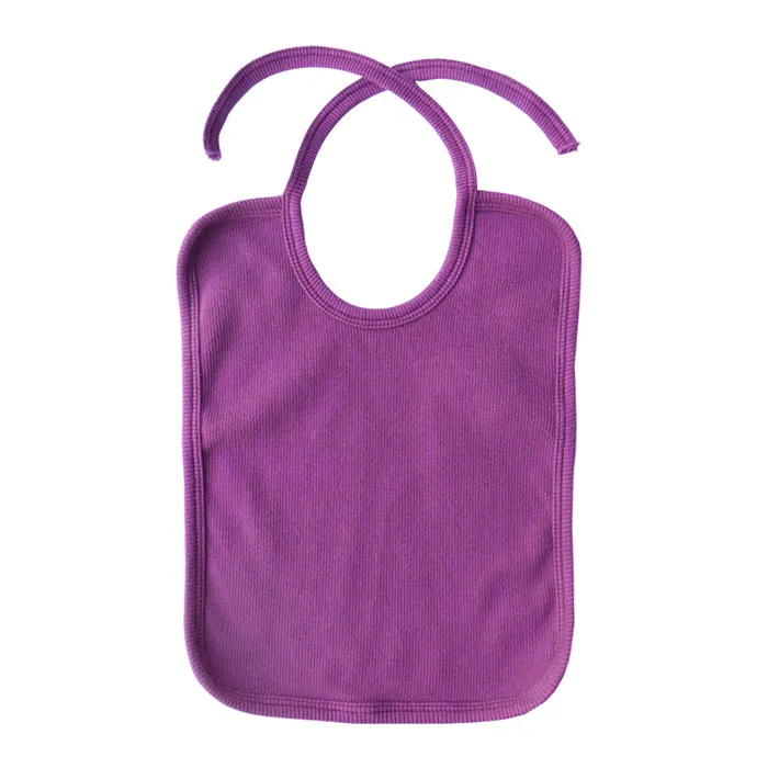 Purple Ribbed Bonton Baby Bib