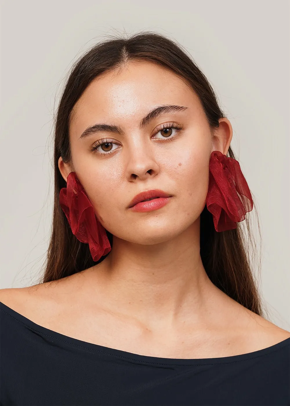 Celine Earrings in Wine Color