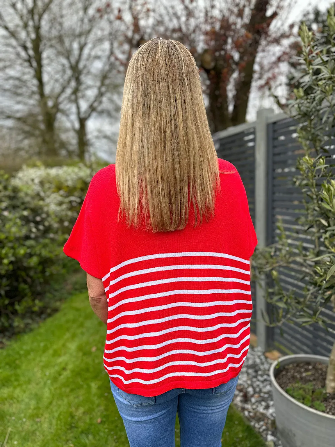 Stripe Knit Leonie in Red