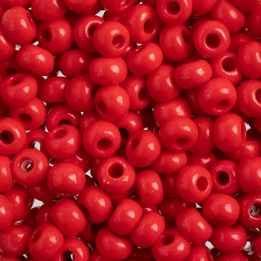 Czech Glass Pony Seed Bead 2/0 Terra Intensive Red