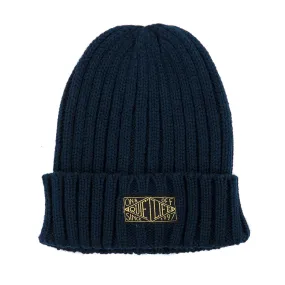 Ribbed Beanie (Navy) Shop