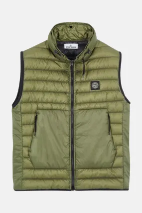 Ripstop Olive Green Nylon Down Vest