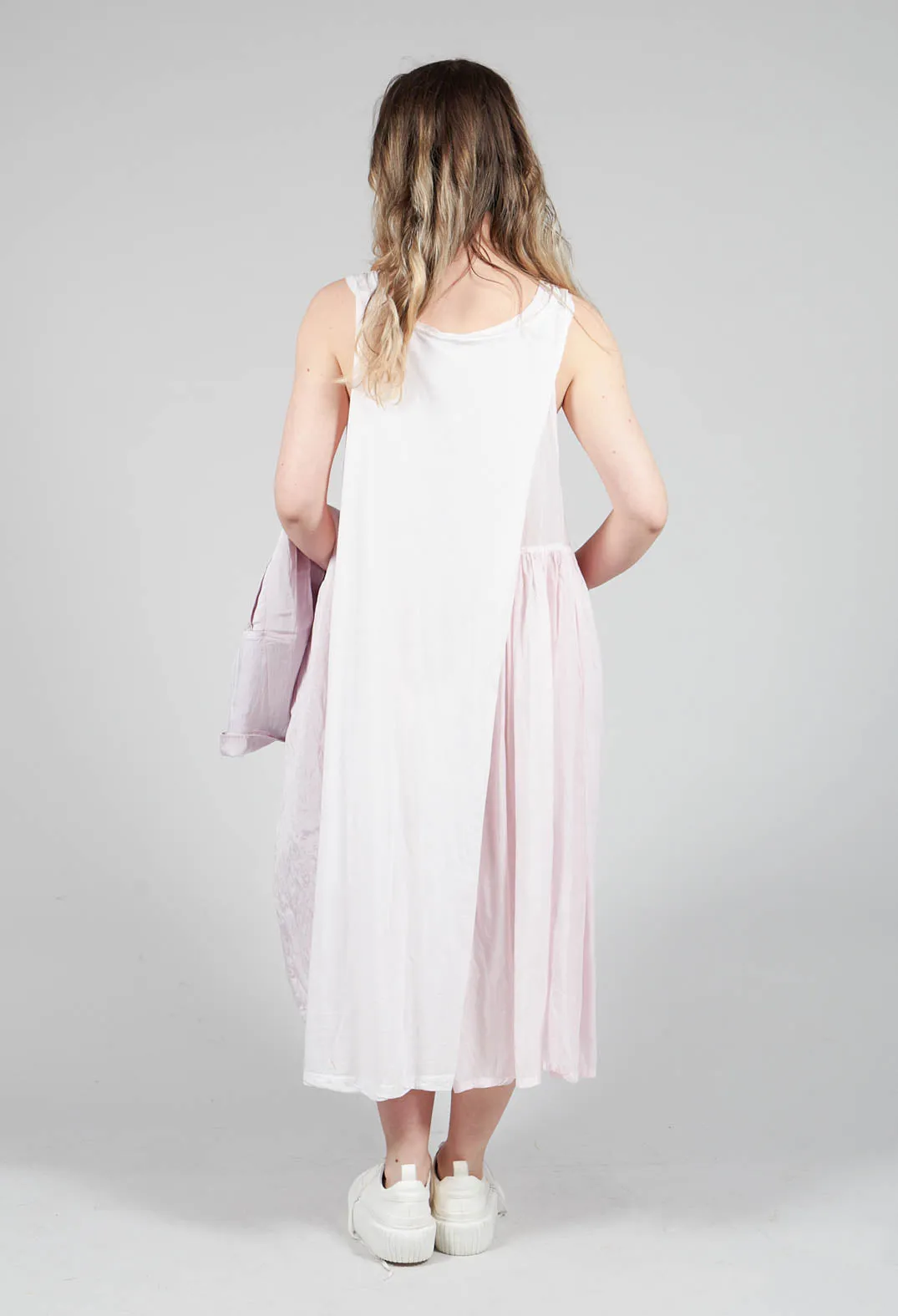 Rose Sheer Double Vest Dress with Cloud Design