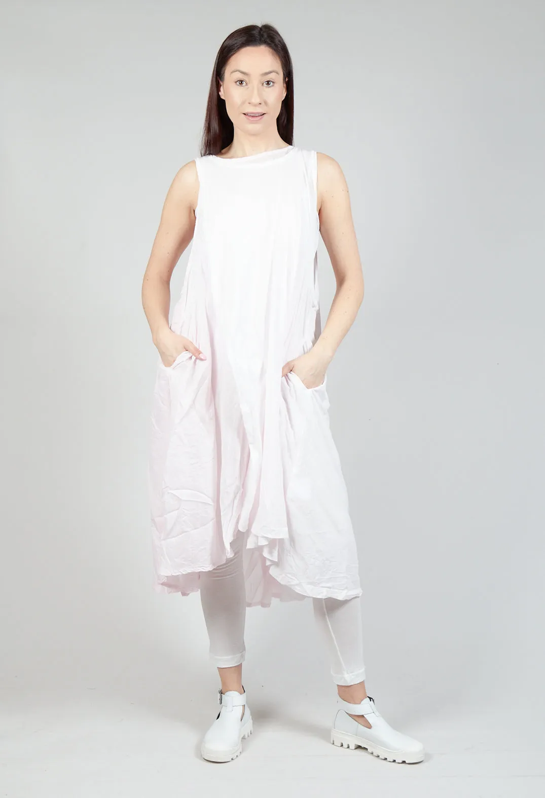 Rose Sheer Double Vest Dress with Cloud Design