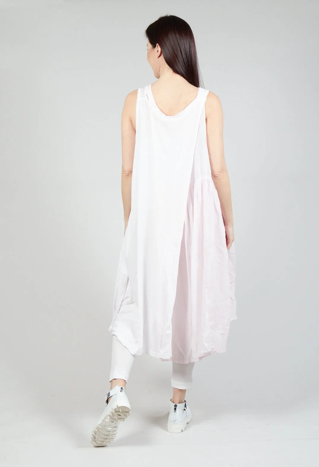 Rose Sheer Double Vest Dress with Cloud Design