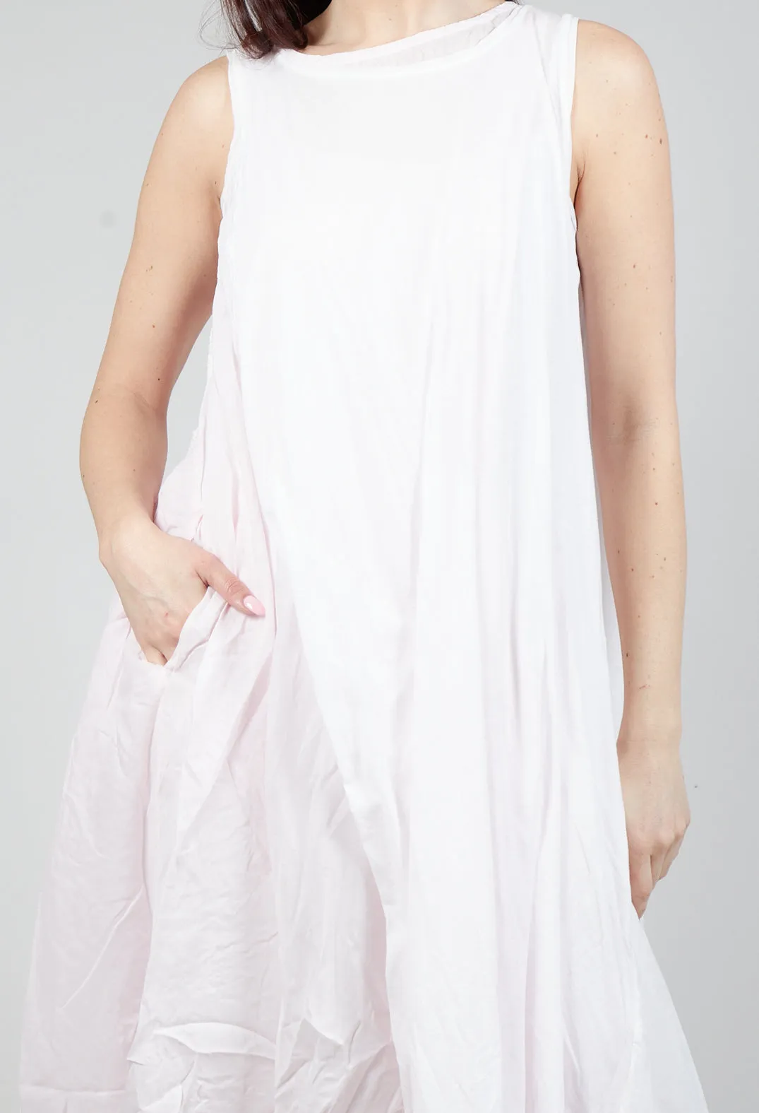 Rose Sheer Double Vest Dress with Cloud Design