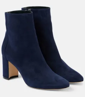 Rosie Suede Ankle Boots Manolo Blahnik