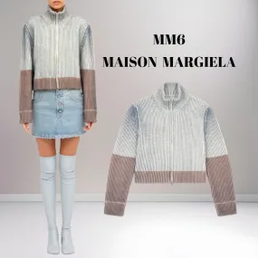 MM6 Maison Margiela | Casual Wool Rib Long Sleeves Plain Office