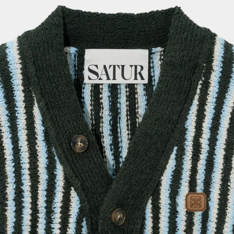 SATUR Plain Logo Cardigans