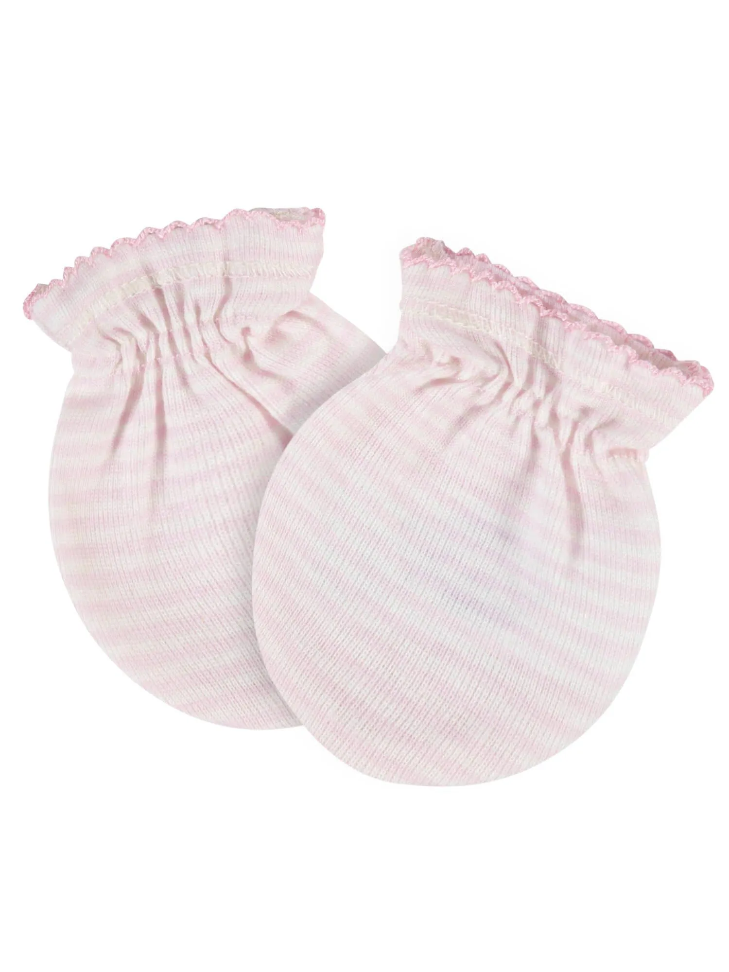 Baby Girls Floral Princess No Scratch Mittens 4-Pack