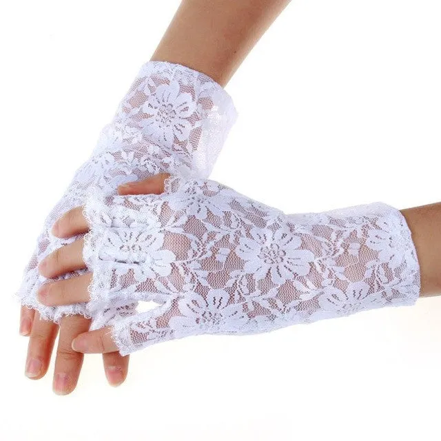 Stylish Lace Fingerless Party Gloves