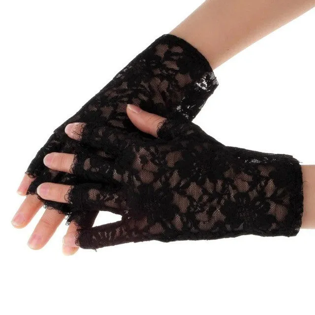 Stylish Lace Fingerless Party Gloves